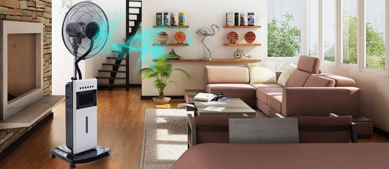 5 quy tắc dùng quạt phun sương không làm ẩm mốc đồ đạc